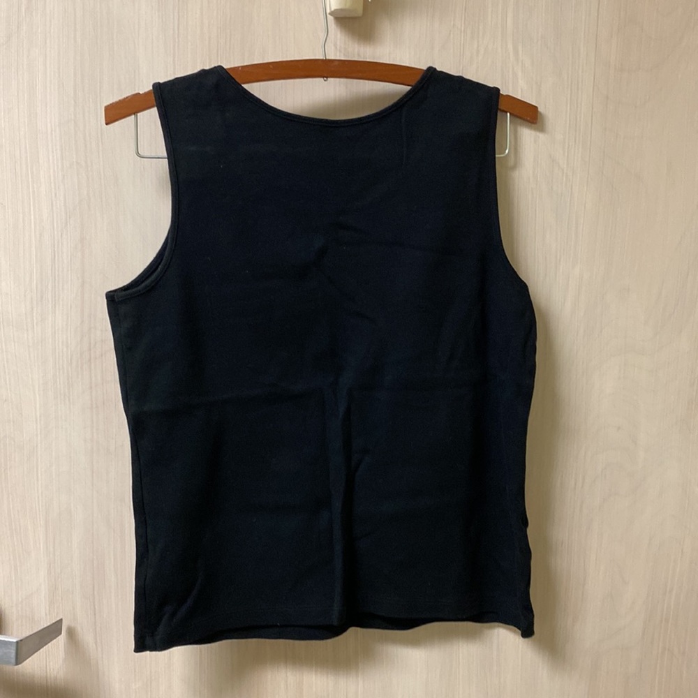 Kim Rodgers Petite Black Scoop Neck Tank Top Size Petite Small - Picture 9 of 9